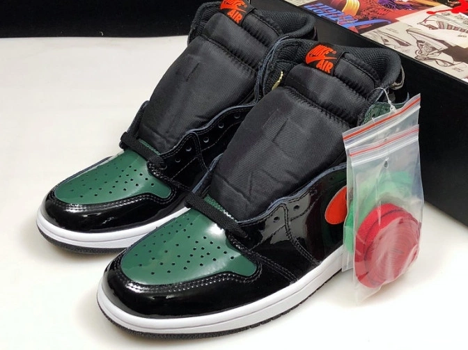 OG AV3905-038 Team x 1 High SoleFly Jordan Air Black Orange-Fir Retro 0603